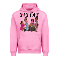 Fuchsia Pink sista sisters afro black women Urban Hoodie - NancyCooperArtShop