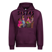 Mauve Wine sista sisters afro black women Urban Hoodie - NancyCooperArtShop