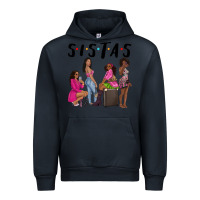 Navy sista sisters afro black women Urban Hoodie - NancyCooperArtShop