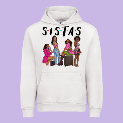 Sista Sisters Afro Black Women Urban Hoodie Designed By Nancycooperartshop