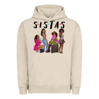 Pigment French Oak sista sisters afro black women Urban Hoodie - NancyCooperArtShop