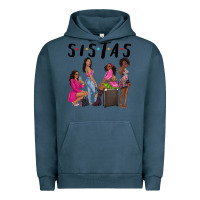 Pigment Midnight Navy sista sisters afro black women Urban Hoodie - NancyCooperArtShop