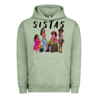 Pigment Oil Green sista sisters afro black women Urban Hoodie - NancyCooperArtShop