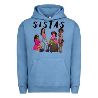 Pigment Pebble Blue sista sisters afro black women Urban Hoodie - NancyCooperArtShop