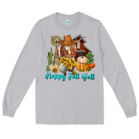 Moon Dust Happy Fall Y'all Longhorn Cow Long Sleeve Tee - RanaPortraitStore