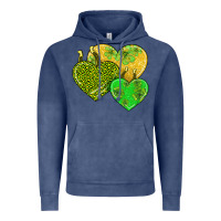Vintage Denim st patricks day hearts Vintage Hoodie - AdoDesignShop