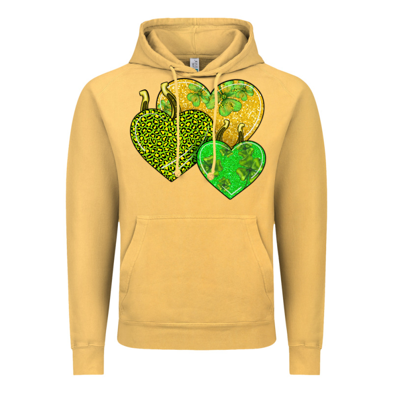St Patricks Day Hearts Vintage Hoodie by AdoDesignShop | Teevron