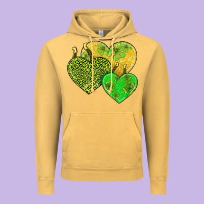St Patricks Day Hearts Vintage Hoodie Designed By Adodesignshop