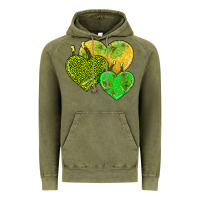 Vintage Olive st patricks day hearts Vintage Hoodie - AdoDesignShop