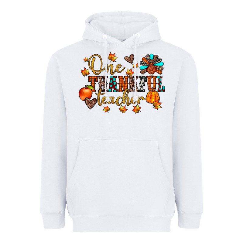 One Thankful Teacher Heavyweight Hoodie by JahusDesignShop | Teevron