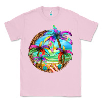 Bubblegum Pink summer colorful palms Classic Tee - texasbilliewilder
