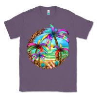 Lavender summer colorful palms Classic Tee - texasbilliewilder