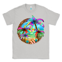 Moon Dust summer colorful palms Classic Tee - texasbilliewilder