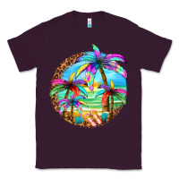 Plum summer colorful palms Classic Tee - texasbilliewilder