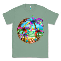 Sage summer colorful palms Classic Tee - texasbilliewilder