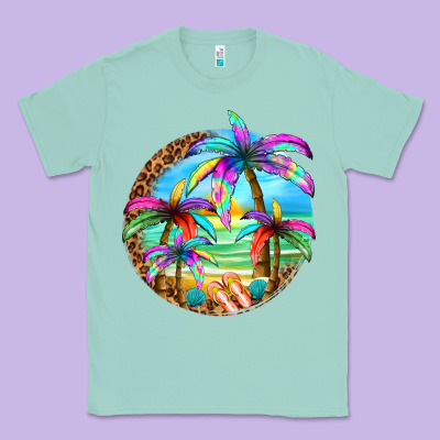 Summer Colorful Palms Classic Tee Designed By Texasbilliewilder