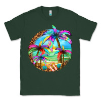 Sports Green summer colorful palms Classic Tee - texasbilliewilder