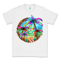 White summer colorful palms Classic Tee - texasbilliewilder