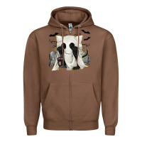 Chestnut Ghost Cat Zipper Hoodie - texasbilliewilder