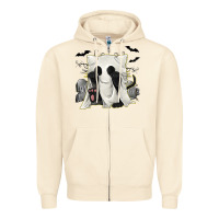 Sandshell Ghost Cat Zipper Hoodie - texasbilliewilder