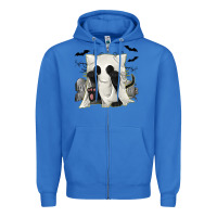 True Royal Ghost Cat Zipper Hoodie - texasbilliewilder