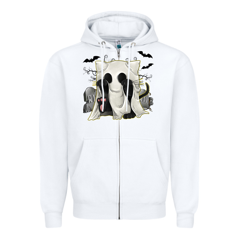 Ghost Cat Zipper Hoodie by texasbilliewilder | Teevron