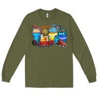 Army Green truck coffee cups Long Sleeve Tee - Zillion Design Studio