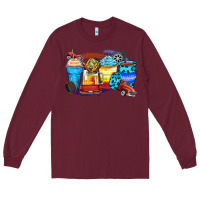 Burgundy truck coffee cups Long Sleeve Tee - Zillion Design Studio