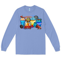 Colony Blue truck coffee cups Long Sleeve Tee - Zillion Design Studio