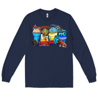 Navy truck coffee cups Long Sleeve Tee - Zillion Design Studio