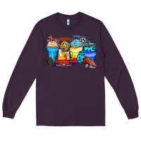 Plum truck coffee cups Long Sleeve Tee - Zillion Design Studio