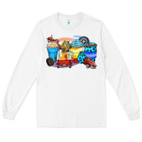 White truck coffee cups Long Sleeve Tee - Zillion Design Studio