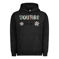 Pigment Black you are enough Urban Hoodie - MaliasSmallBusiness