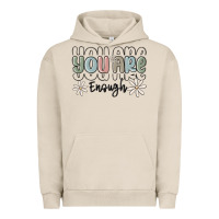 Pigment French Oak you are enough Urban Hoodie - MaliasSmallBusiness