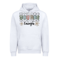 White you are enough Urban Hoodie - MaliasSmallBusiness