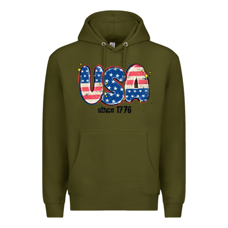 Usa Since 1776 Premium Hoodie by MaliasSmallBusiness | Teevron
