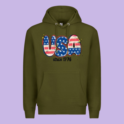 Usa Since 1776 Premium Hoodie Designed By Maliassmallbusiness