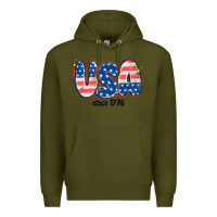 Army Green usa since 1776 Premium Hoodie - MaliasSmallBusiness