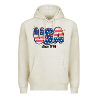 Oatmeal Heather usa since 1776 Premium Hoodie - MaliasSmallBusiness