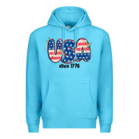 Ocean Blue usa since 1776 Premium Hoodie - MaliasSmallBusiness