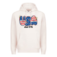 Pale Pink usa since 1776 Premium Hoodie - MaliasSmallBusiness