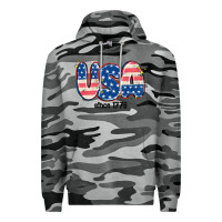 Slate Camo usa since 1776 Premium Hoodie - MaliasSmallBusiness