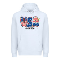 White usa since 1776 Premium Hoodie - MaliasSmallBusiness