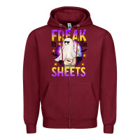 Burgundy Freak In The Sheets Zipper Hoodie - texasbilliewilder
