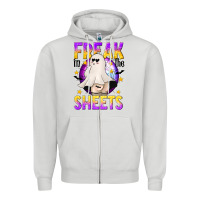 Dove Grey Freak In The Sheets Zipper Hoodie - texasbilliewilder