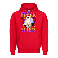 Red Freak In The Sheets Zipper Hoodie - texasbilliewilder