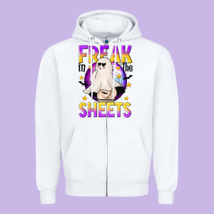 Freak In The Sheets Zipper Hoodie Designed By Texasbilliewilder