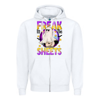 White Freak In The Sheets Zipper Hoodie - texasbilliewilder