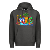 Charcoal Heather love puerto rico Premium Hoodie - AdoDesignShop