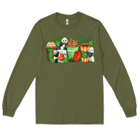 Army Green panda coffee cups Long Sleeve Tee - Zillion Design Studio